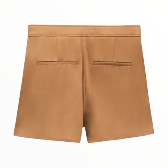 ZARA | Taupe Brown | POCKET CHINO SHORTS - Picture 2 of 11